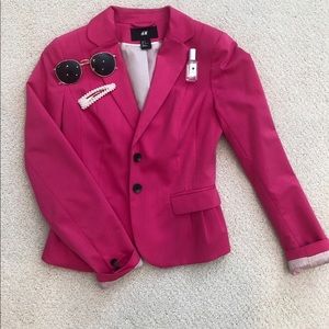 Pink Cropped Blazer